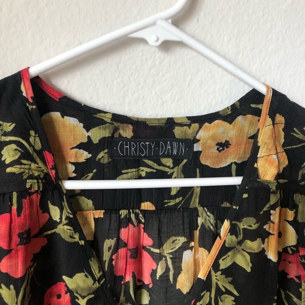 Christy Dawn Black Floral Dress - Picture 2 of 3